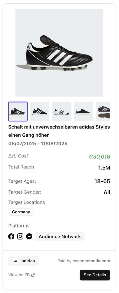 Adidas football boots campaign