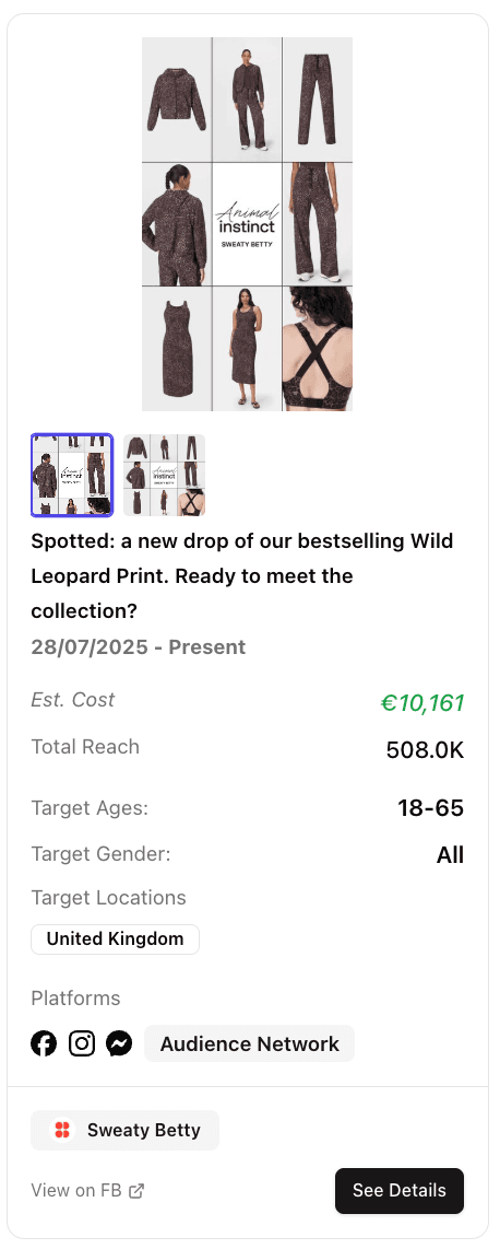 Sweaty Betty fashion campaign