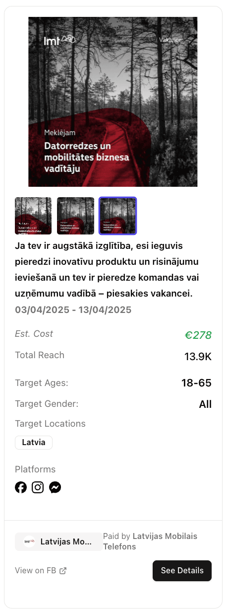 Mobile services business campaign